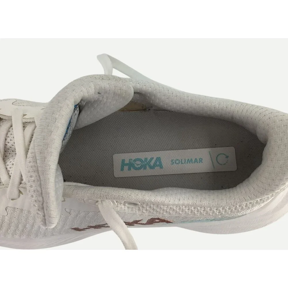 Hoka Womens Solimar Running Shoes Size 7.5 White & Blue Mesh Lightweight - Picture 9 of 9